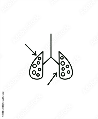 lung effusion icon,vector best line icon.