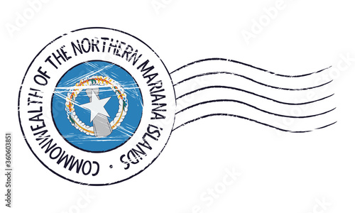 Northern Mariana Islands grunge postal stamp