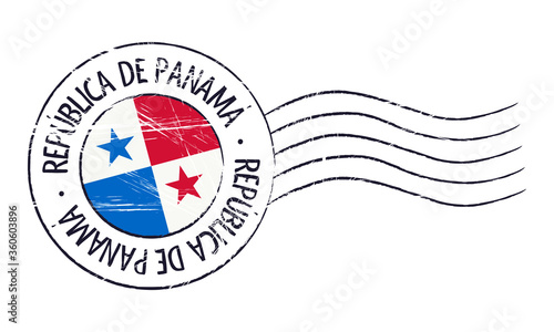 Panama grunge postal stamp