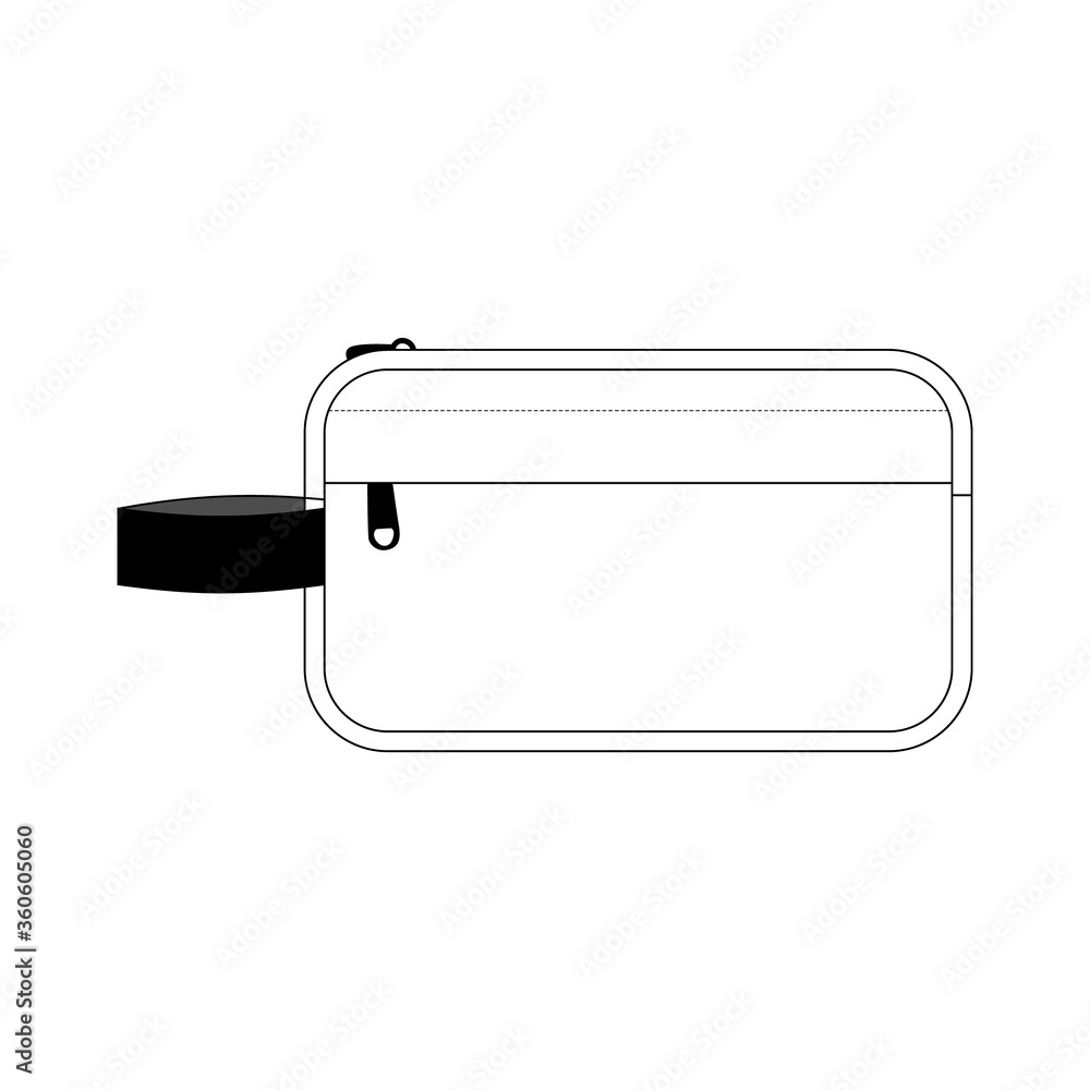Pouch bag vector illustration flat sketches template Pouch bag vector illustration flat sketches template