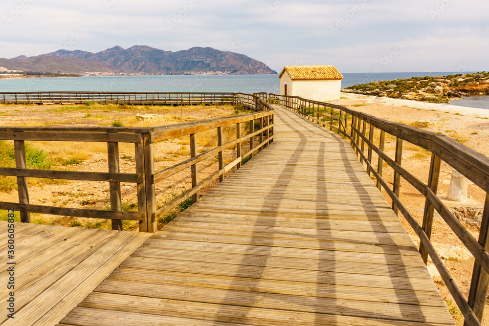 Isla Plana town beach in Spain
