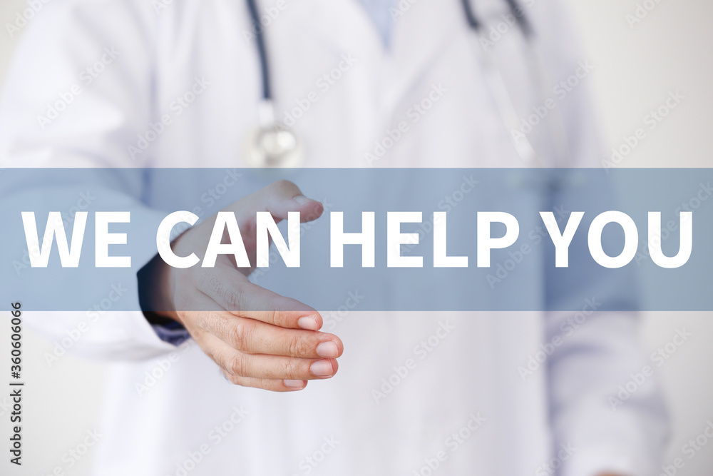 We Can Help You Concept We Can Help You Concept