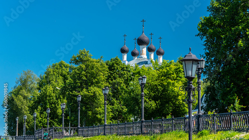 The Orthodox Temple of Frol and Lavr in the ancient town of Uglich in Russia photo