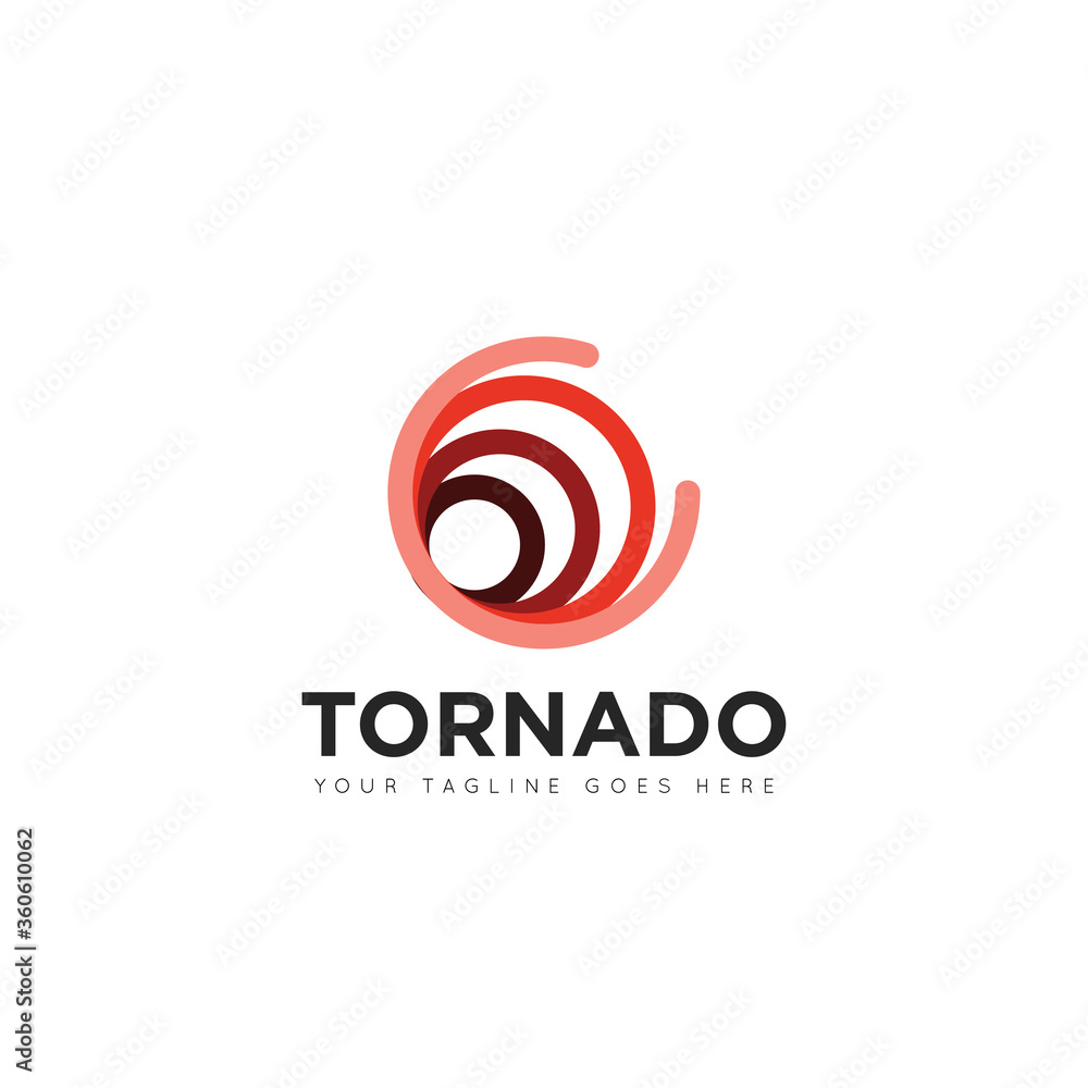 abstract tornado logo and icon vector illustration design template