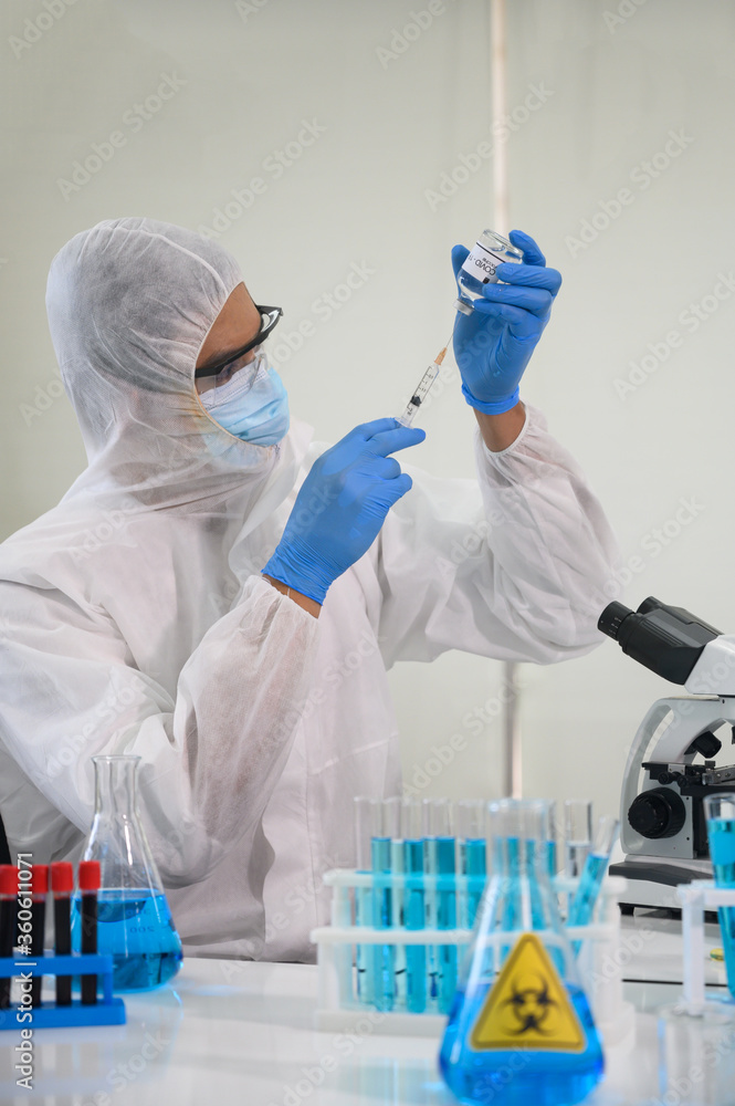 Doctor is working for vaccine, covid-19 treatment. The medical research laboratory. Doctor is working for vaccine, covid-19 treatment. The medical research laboratory.