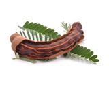 Sweet tamarind placed on a white background with clipping paths