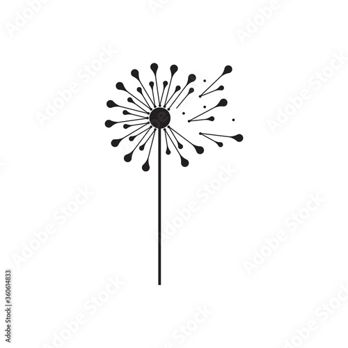 Dandelion vector icon design