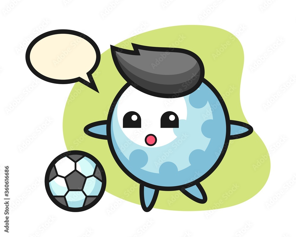 Golf cartoon is playing soccer Golf cartoon is playing soccer