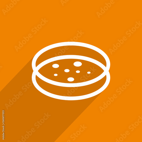bacterial glass icon, medical icon vector