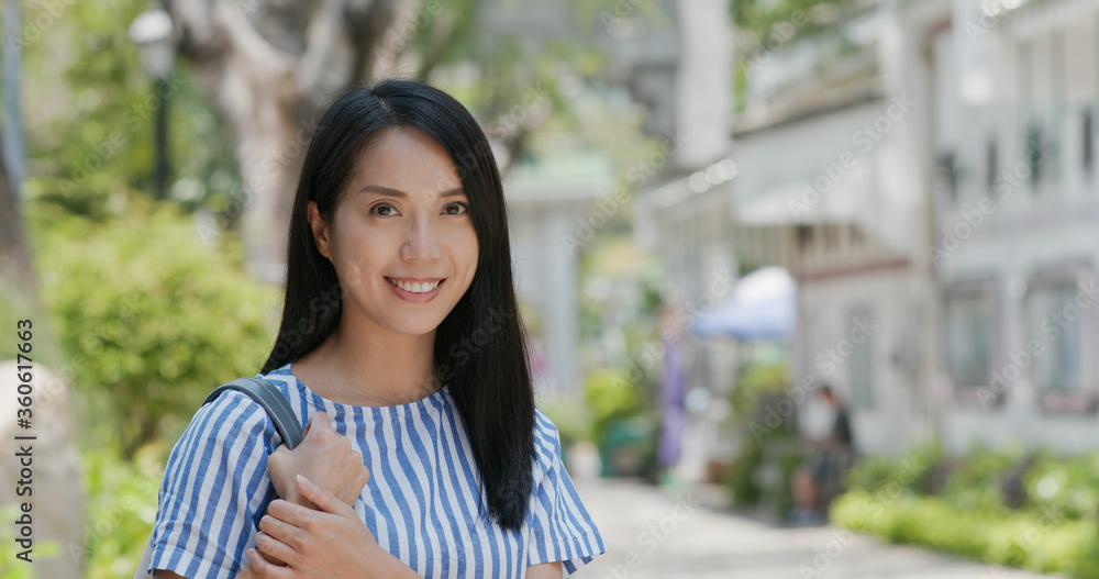 Asian woman smile to camera