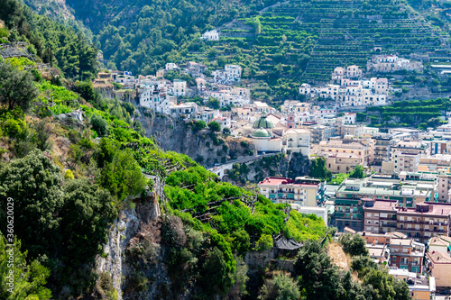Italy, Campania, Maiori - 15 August 2019 - Glimpse of the village of Maiori on the Amalfi coast photo