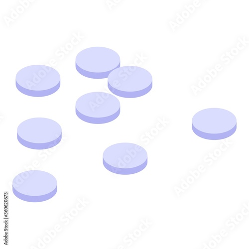 Paper hole puncher icon. Isometric of paper hole puncher vector icon for web design isolated on white background