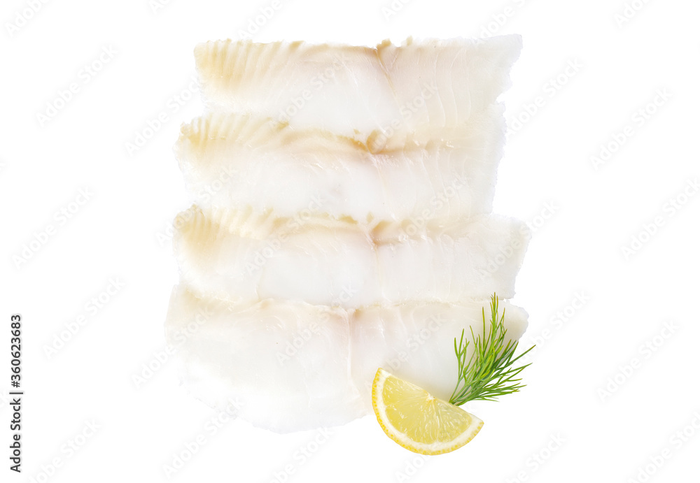 White smoked fish slices White smoked fish slices