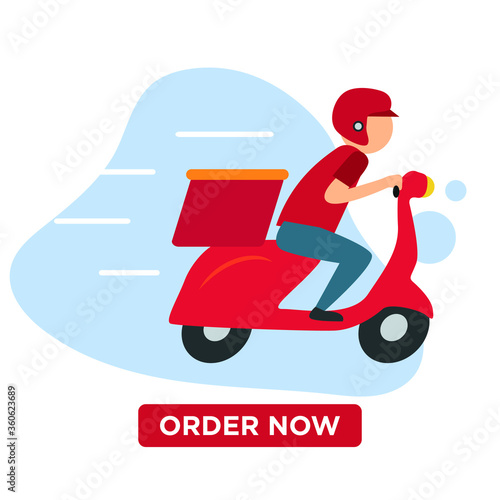 Order Now Delivery Available Vector Illustration