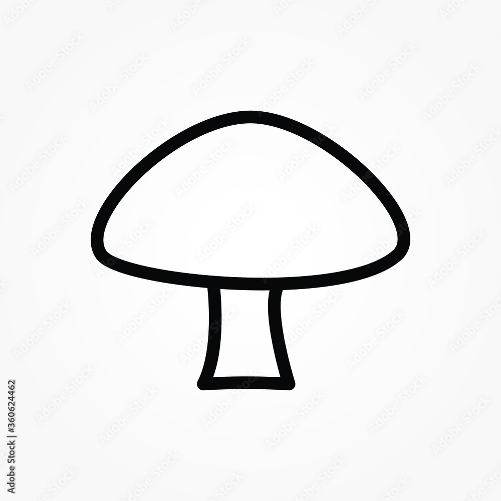 outline mushroom symbol icon. mushroom vector illustration outline mushroom symbol icon. mushroom vector illustration
