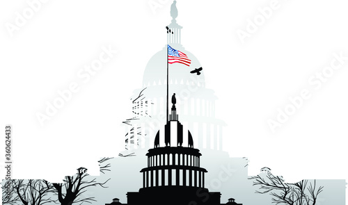 White house on a black background.
