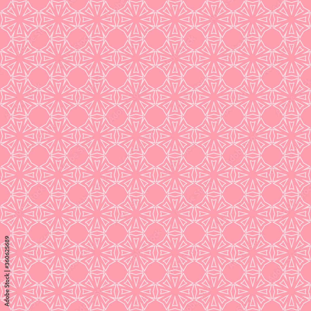Beautiful pink background with seamless decorative pattern
