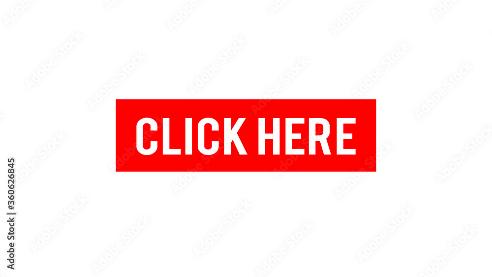 Click here button with hand pointer clicking Click here button with hand pointer clicking