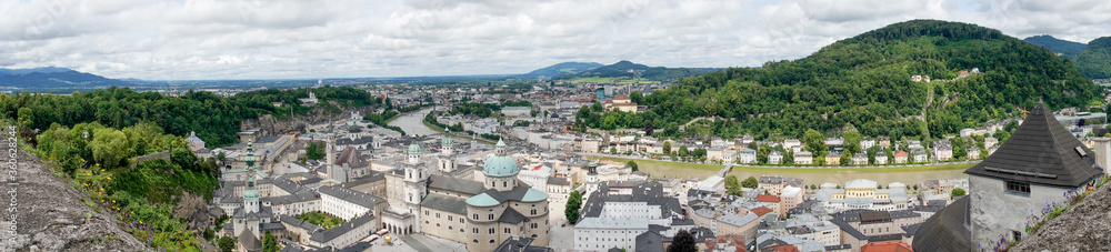 Rooftops buildings cityscape of Salzburg. Panoramic view of Salzburg. Salzburg architecture landscape. Austria Rooftops buildings cityscape of Salzburg. Panoramic view of Salzburg. Salzburg architecture landscape. Austria