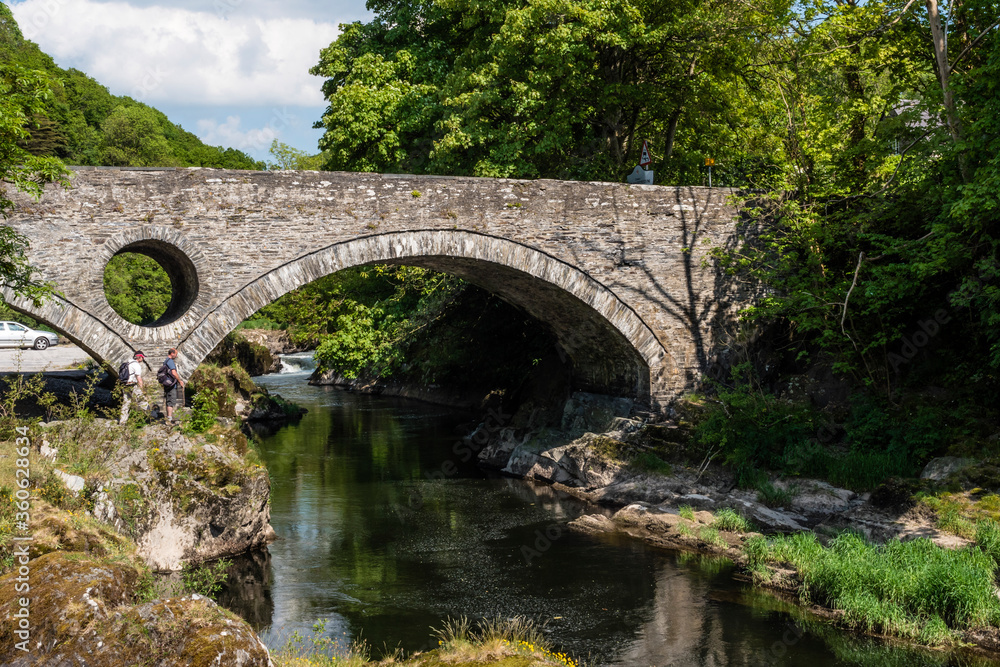 Bridge over River Teifi Cenarth Carmarthenshire Wales