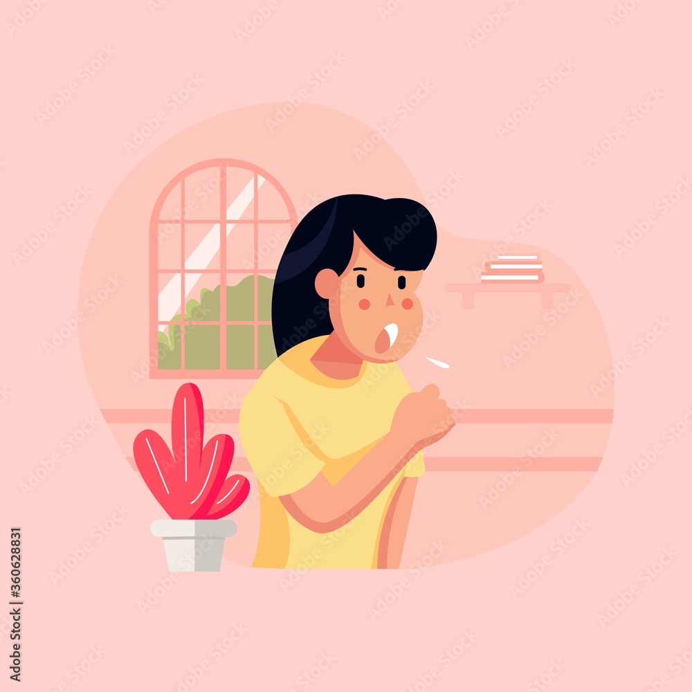 People with fever. character shivering in the cold. sickness concept. isolated. illustration in flat cartoon style. health and medical.