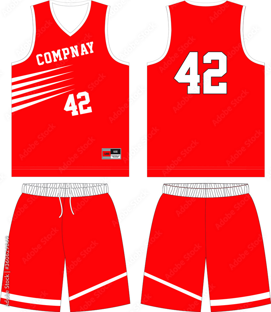 Basketball uniform mock up template design for basketball club Stock ...