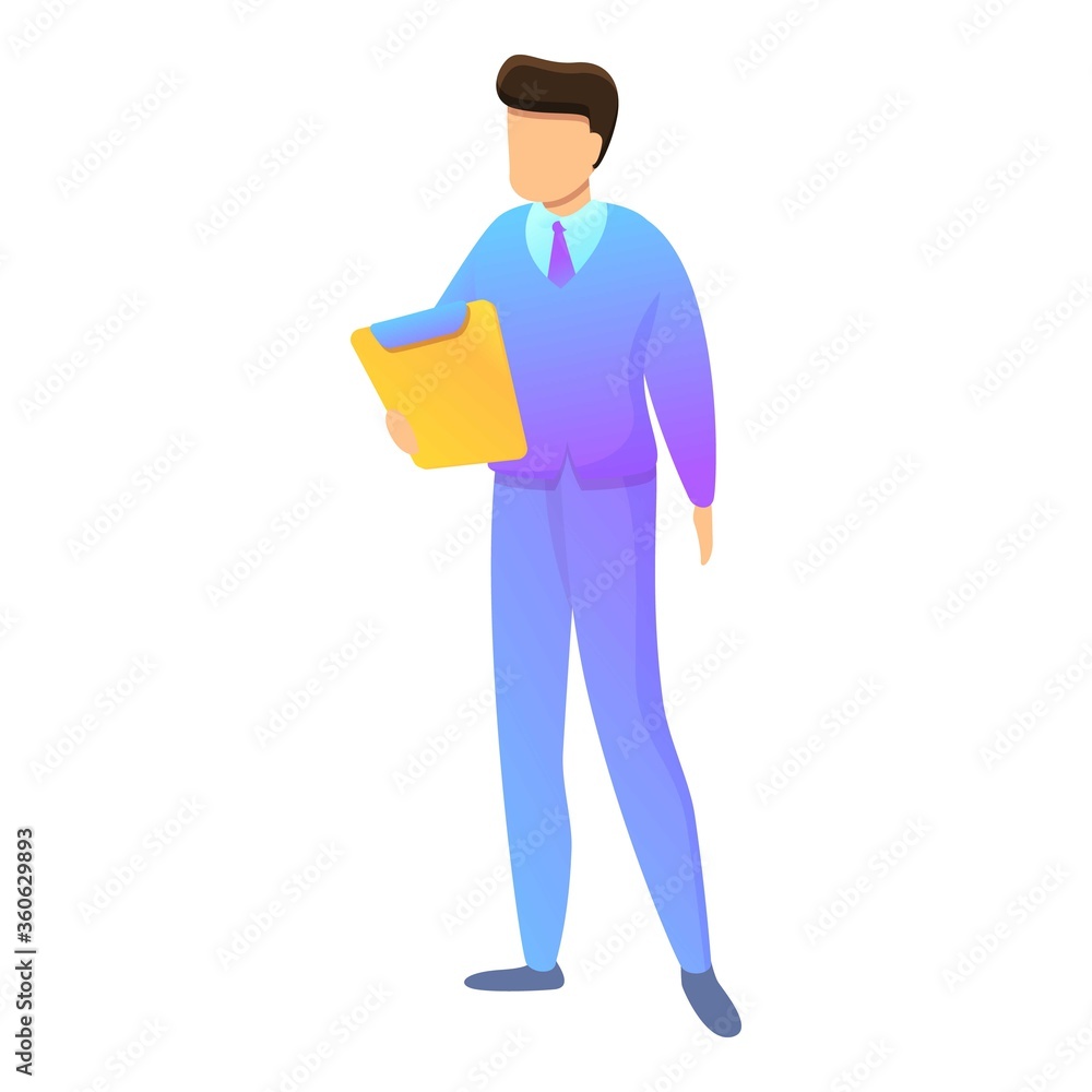 Advertising manager icon. Cartoon of advertising manager vector icon for web design isolated on white background Advertising manager icon. Cartoon of advertising manager vector icon for web design isolated on white background