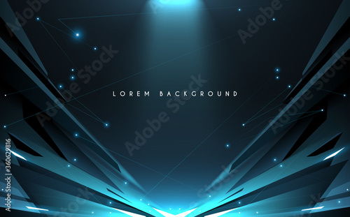 Abstract technology shapes and light background