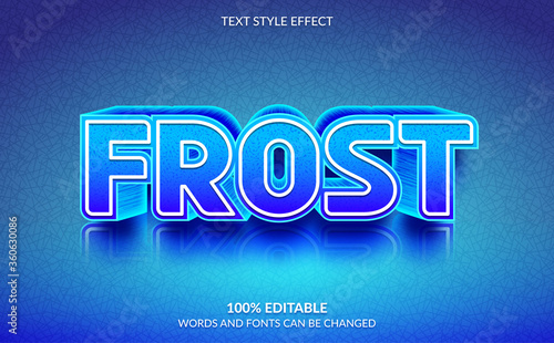 Editable Text Effect, Frost Text Style