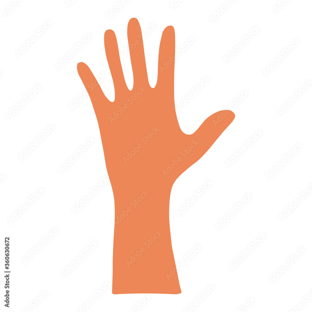 Vector of Opened lamp of the hand.A dark-skinned hand.Flat illustration Vector of Opened lamp of the hand.A dark-skinned hand.Flat illustration
