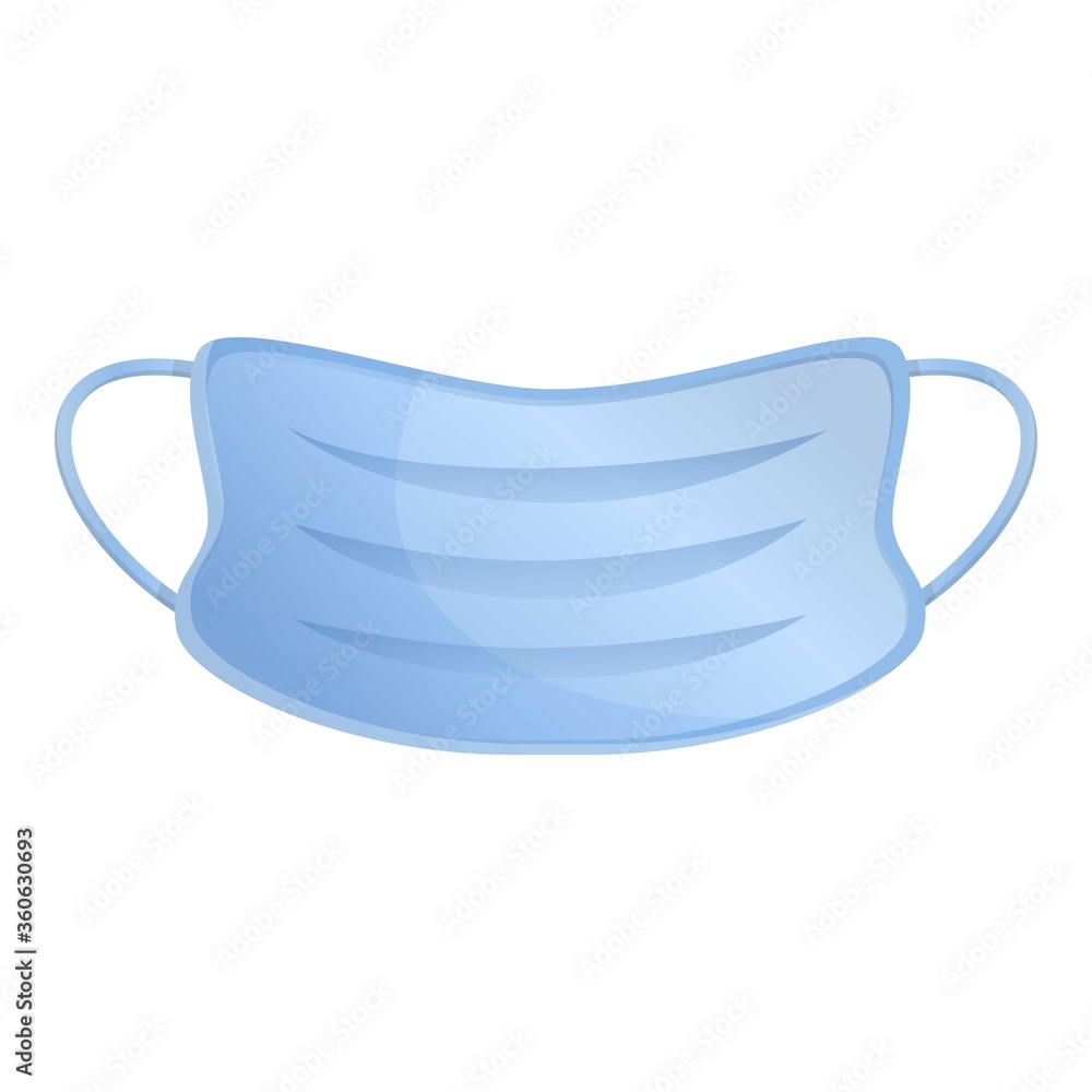 Protect mask icon. Cartoon of protect mask vector icon for web design isolated on white background Protect mask icon. Cartoon of protect mask vector icon for web design isolated on white background