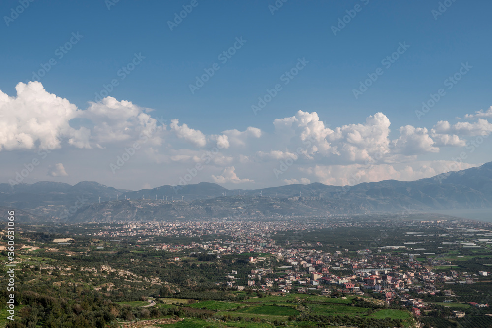 Obraz premium View the city from above Samandağ,Hatay