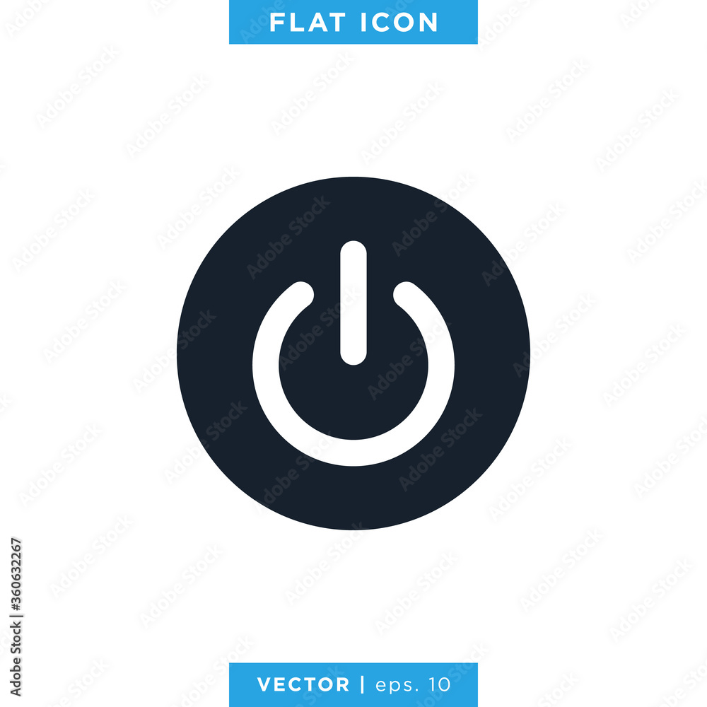 Power Button Icon Vector Design Template Power Button Icon Vector Design Template