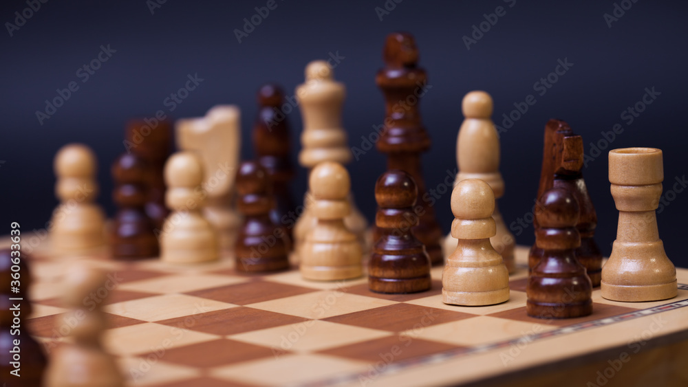 Chess, different chess pieces at random. The concept of a multinational working group, Chess, different chess pieces at random. The concept of a multinational working group,