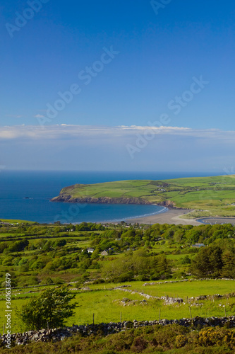 Overview to Newport nr Fishguard Pembrokeshire Wales