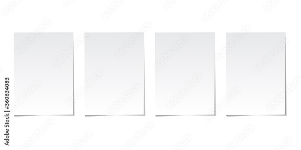 vector collection of paper sheets on grey background vector collection of paper sheets on grey background