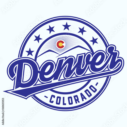 Denver Colorado logo. Denver logotype. Vector and illustration.