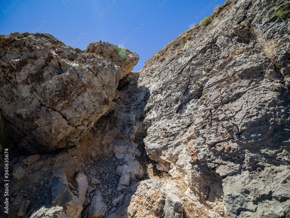 Sunny view of the landsacpe of Lone Mountain