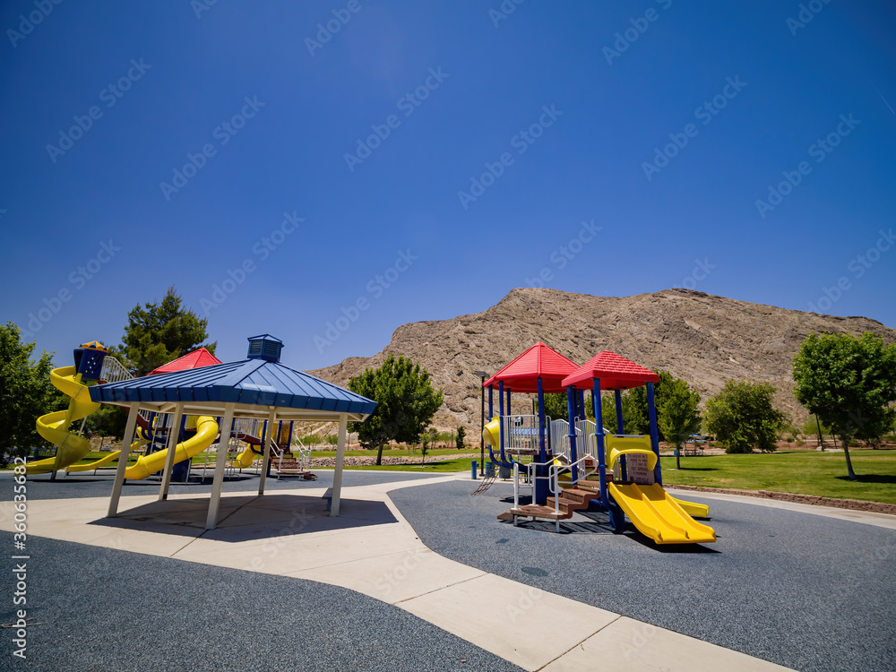 Sunny view of the playground at lone mountain Sunny view of the playground at lone mountain