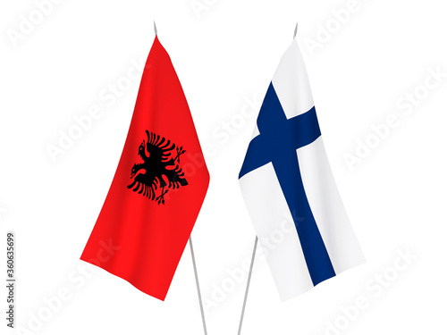 Albania and Finland flags