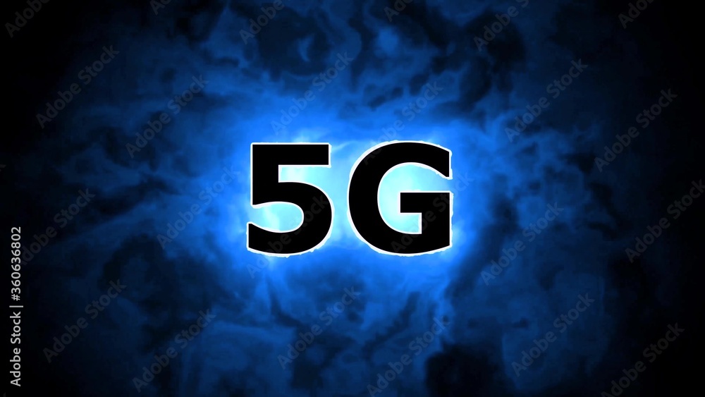 5G high-speed Internet of the new generation, concept. Neon sign 5G high-speed Internet of the new generation, concept. Neon sign