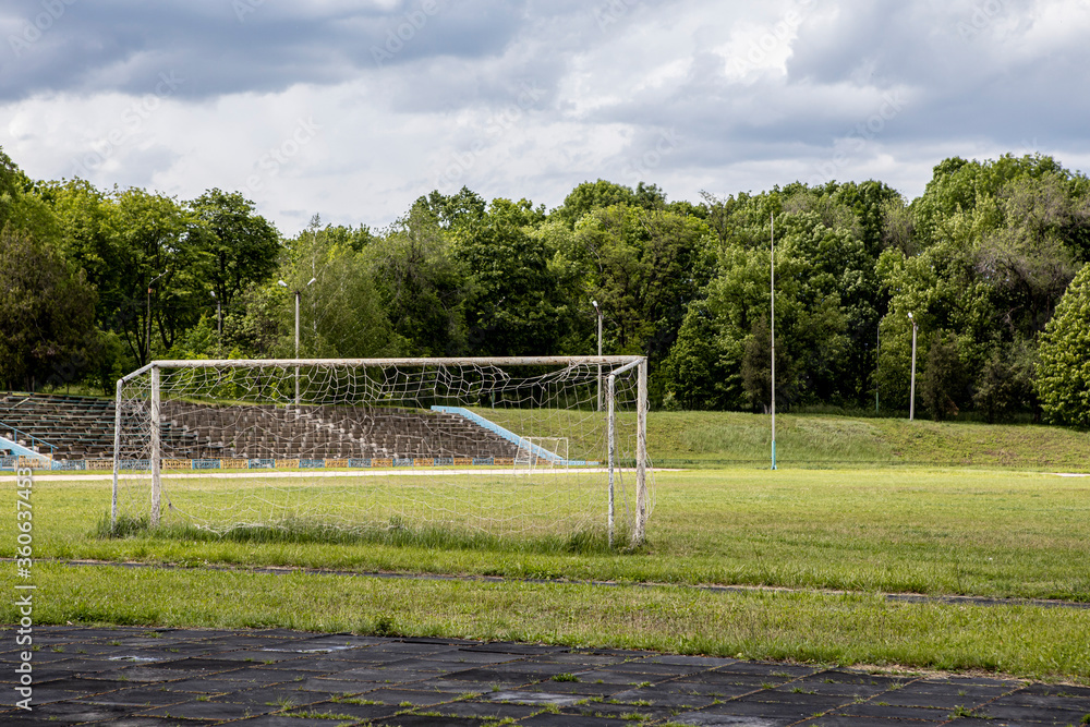 custom made wallpaper toronto digitalold white gate on the football field. Sports outdoors