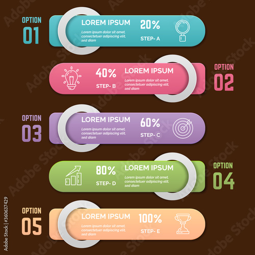 Realistic infographic element template vector