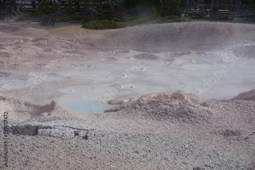 Boiling mud in Yellowstone National Park, Wyoming USA
