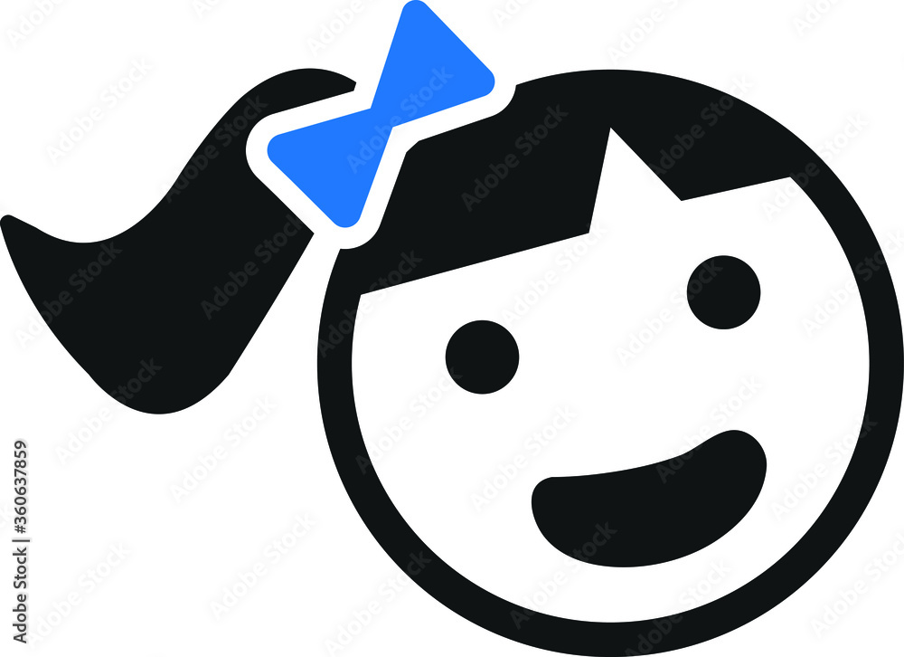 Kid icon, funny face iconvector illustration Kid icon, funny face iconvector illustration