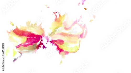 Floral Collection. The beauty and the unique greeting. Paint bleed bloom transition. Top Quality Ink blot animation Stock footage. You can use this footage for Video Clip