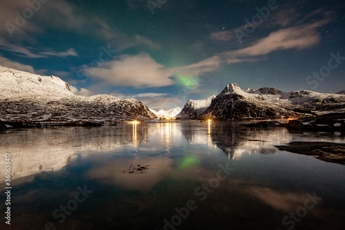 Nordlichter auf den Lofoten in Norwegen
