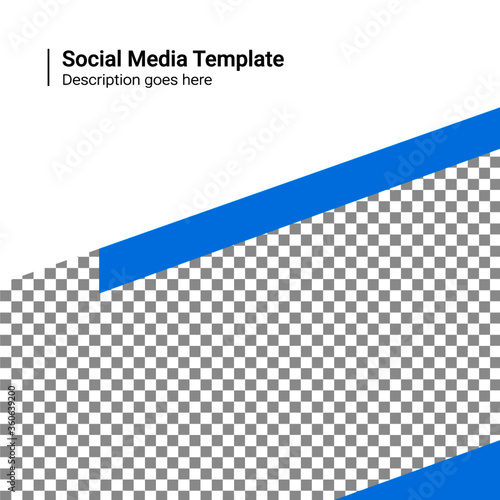 social media template with simple white design 