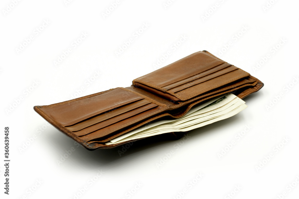 brown leather wallet isolated brown leather wallet isolated