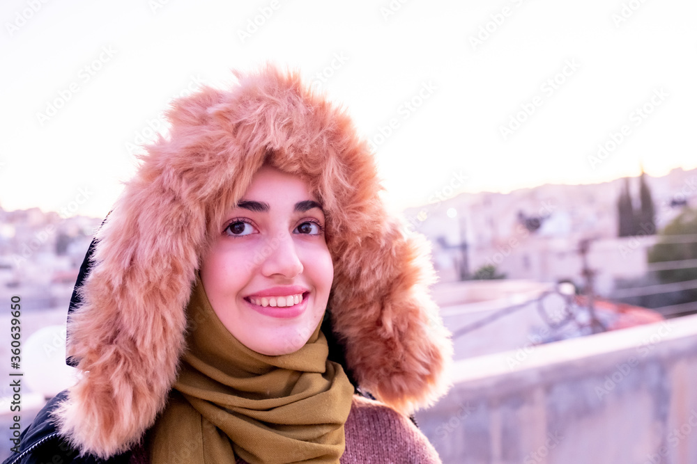 Muslim arabic girl enjoying her time at university Muslim arabic girl enjoying her time at university